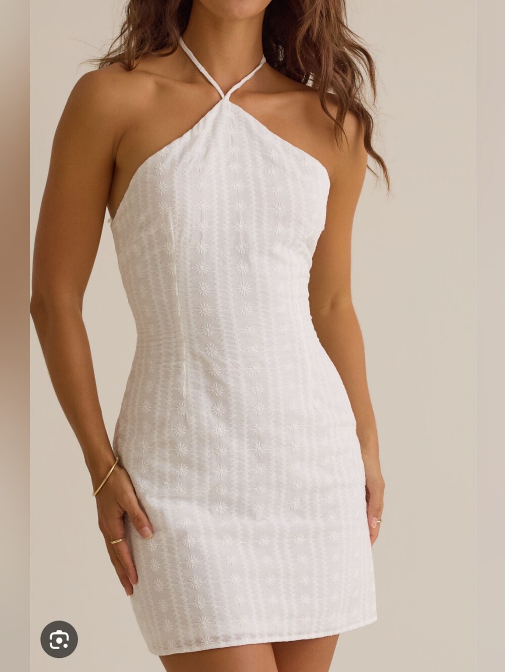 Altar'd State Kia White Embroidered Mini Dress NWT XS